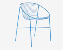 Sedia moderna / in filo metallico / blu
