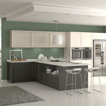 Cucina moderna / in legno / a L / laccata