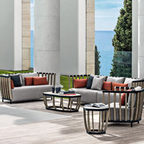 Divano moderno / da giardino / grigio /...
