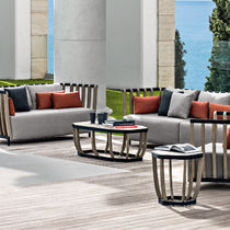 Tavolino basso moderno / in teak / in alluminio...