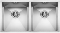 Lavello a 2 vasche / in acciaio inox
