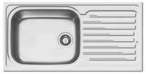 Lavello a 1 vasca / in acciaio inox / con...
