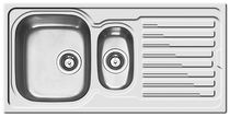 Lavello a 2 vasche / in acciaio inox / con...
