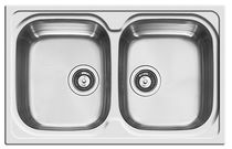 Lavello a 2 vasche / in acciaio inox