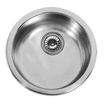 Lavello a 1 vasca / in acciaio inox / tondo