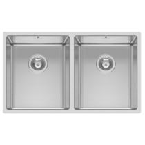 Lavello a 2 vasche / in acciaio inox / da...