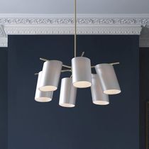 Lampadario moderno / in metallo / in seta...