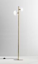 Lampada da terra / in ottone / in vetro...