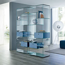 Libreria moderna / in legno / in vetro