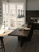 Cucina moderna / in legno massiccio / impiallacciata...