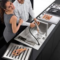 Miscelatore da appoggio / in acciaio inox...