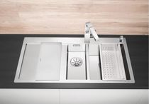 Lavello a 2 vasche / in acciaio inox / da...