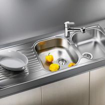 Lavello a 2 vasche / in acciaio inox / da...