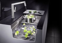 Lavello a 1 vasca / in acciaio inox / sottotop...