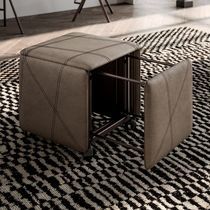 Pouf moderno / in metallo / con rotelle...