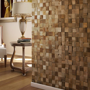 pannello decorativo in legno massiccio / da parete / 3D / aspetto mosaico
