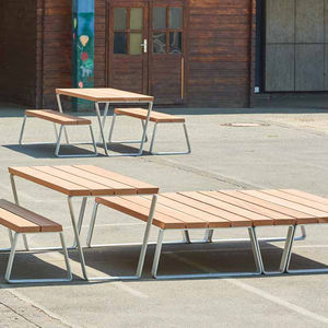 set tavolo e panca contemporaneo