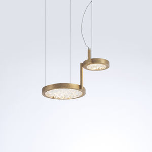 lampada a sospensione / moderna / in bronzo / in vetro