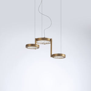 lampada sospesa / moderna / in bronzo / in vetro