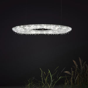 lampadario moderno / in cristallo / alogeno / fatto a mano