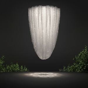 lampadario moderno / in cristallo / in acciaio inossidabile / LED