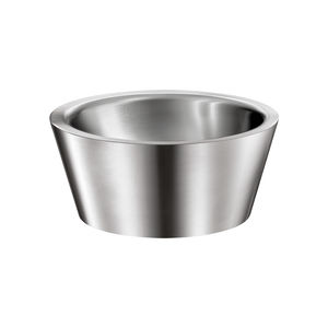 lavabo da appoggio / tondo / in acciaio inossidabile / moderno