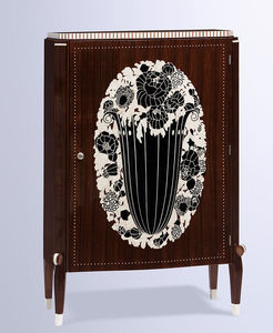 credenza alta / Art Deco / in legno / su misura