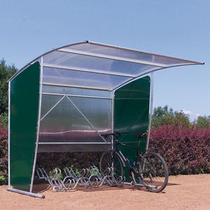 pensilina per biciclette in acciaio