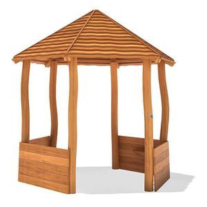 padiglione da giardino in legno oliato