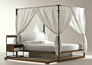 letto a baldacchino / matrimoniale / moderno / con testiera