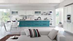 cucina moderna / in legno / con impugnature