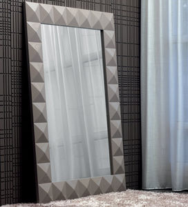 specchio a muro / moderno / rettangolare / in legno laccato