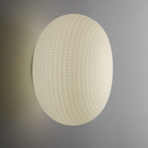 applique moderna / in vetro soffiato / LED / tonda