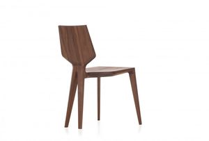 sedia moderna / con base a stella / in legno / contract
