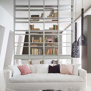 scaffale modulare / moderno / in legno laccato / con cassetti