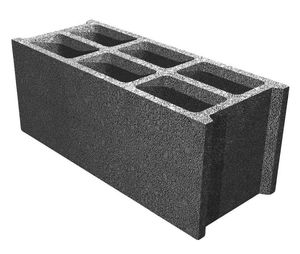 blocco di calcestruzzo forato / per muro portante / acustico