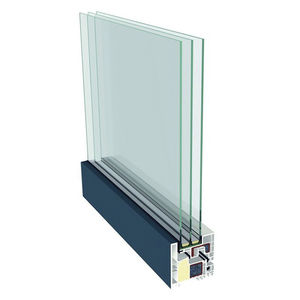 finestra a battente / in PVC / a tripli vetri / a isolamento termico