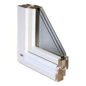 finestra a battente / in legno / a doppi vetri / a tripli vetri