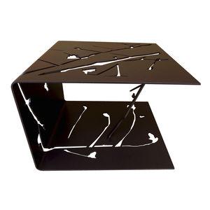 tavolo d'appoggio design originale / in alluminio / rettangolare / da esterno