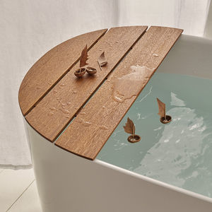 mensola per vasca da bagno in legno 1