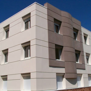 rivestimento di facciata a cassetta / in alluminio / opaco / aspetto pietra