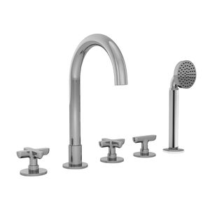 miscelatore doppio comando per vasca / da appoggio / in metallo cromato / da bagno