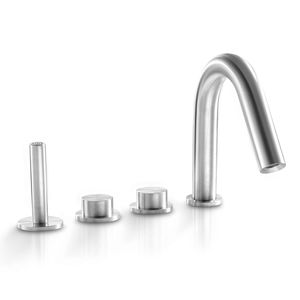 miscelatore doppio comando per vasca / da appoggio / in acciaio inossidabile / da bagno