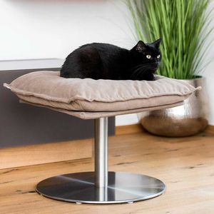 letto per gatto in pelle