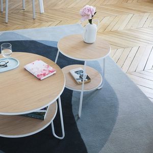 tavolino moderno / in metallo / in quercia / in MDF