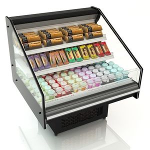 vetrina refrigerata con scaffali