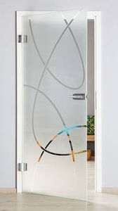 pannello in vetro decorato