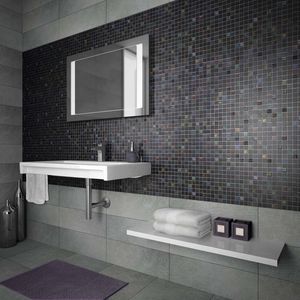 mosaico da bagno / da parete / in vetro / bianco