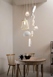 lampada a sospensione / moderna / in vetro / in ceramica