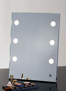 specchio da appoggio / luminoso / moderno / rettangolare